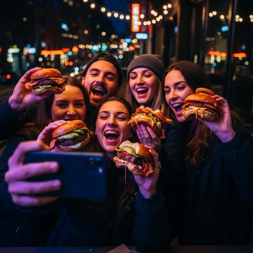 Detalle de hamburguesa artesanal con ingredientes frescos de El Pájaro Loco